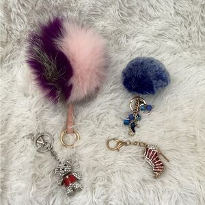 Set of four purse charms